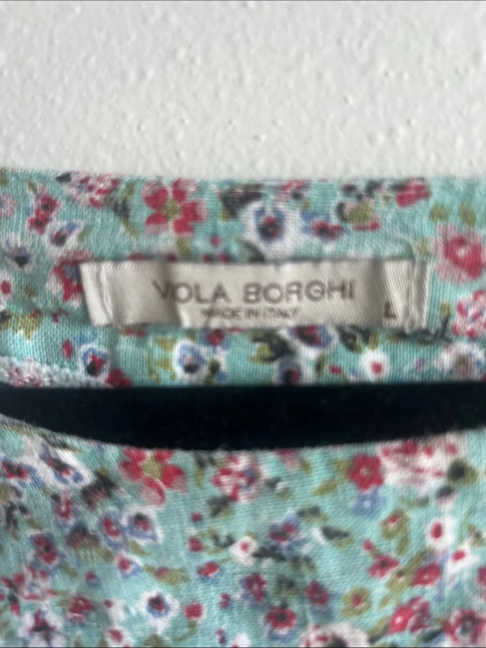 Mint Floral Boxy Blouse with Short Dolman Sleeves